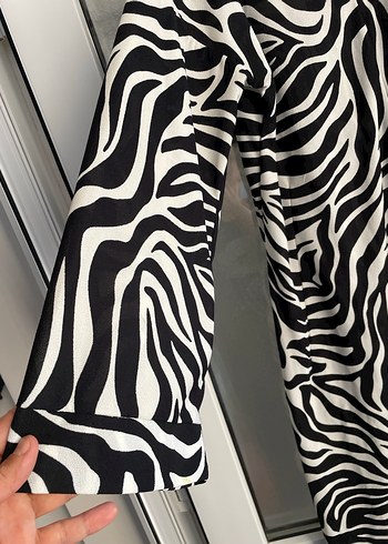Zebra Desenli Salaş kap kimono - Görsel 4