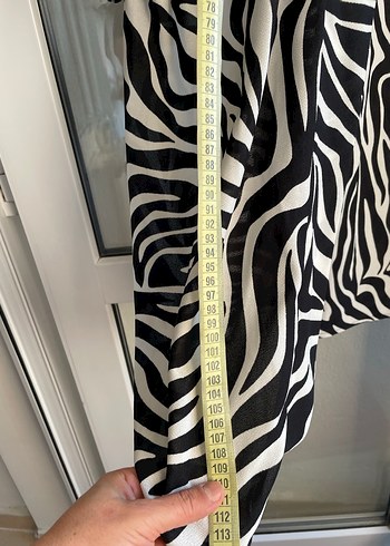 Zebra Desenli Salaş kap kimono - Görsel 2