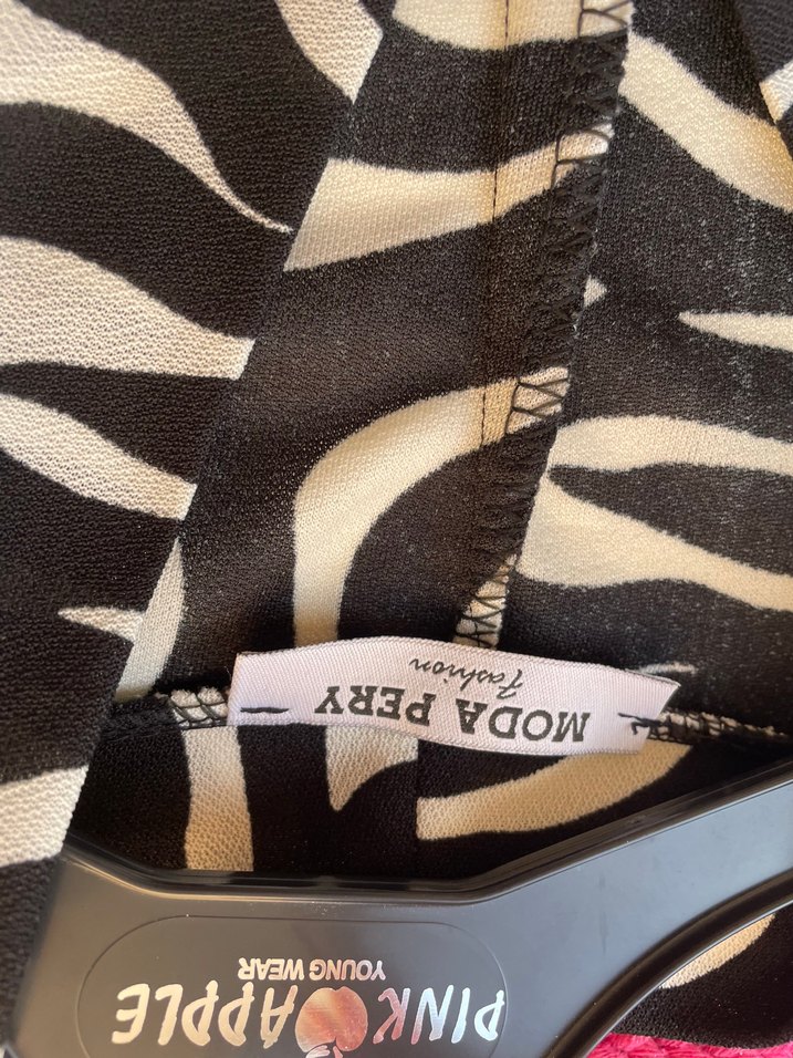 Zebra Desenli Salaş kap kimono - Görsel 5