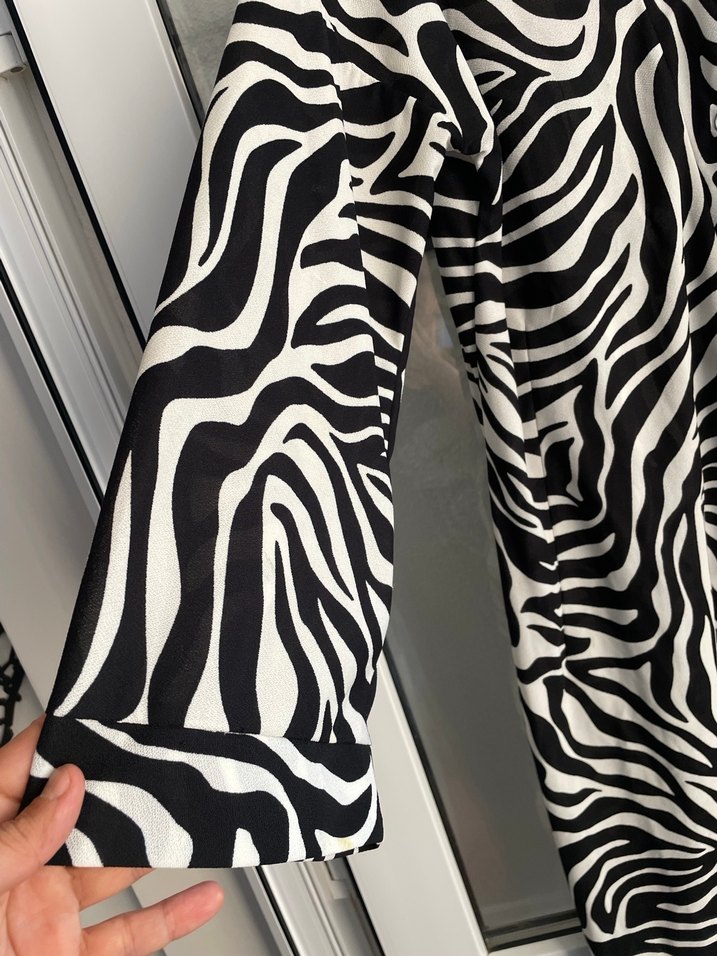 Zebra Desenli Salaş kap kimono - Görsel 4