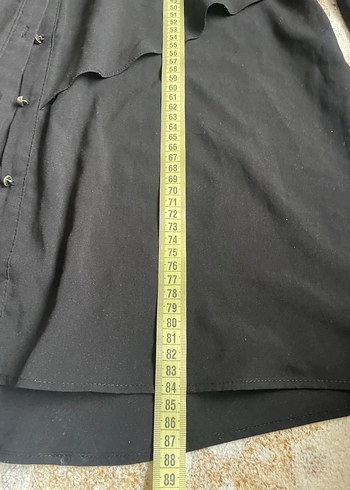 Siyah Düğmeli Midi Kadın Tunik - Görsel 5