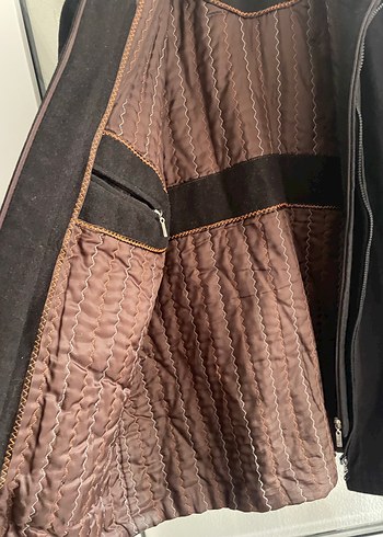 Erkek Kahverengi Midi Fermuarlı Ceket - Görsel 4