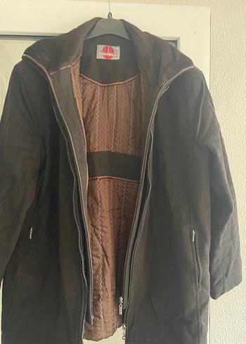 Erkek Kahverengi Midi Fermuarlı Ceket - Görsel 2