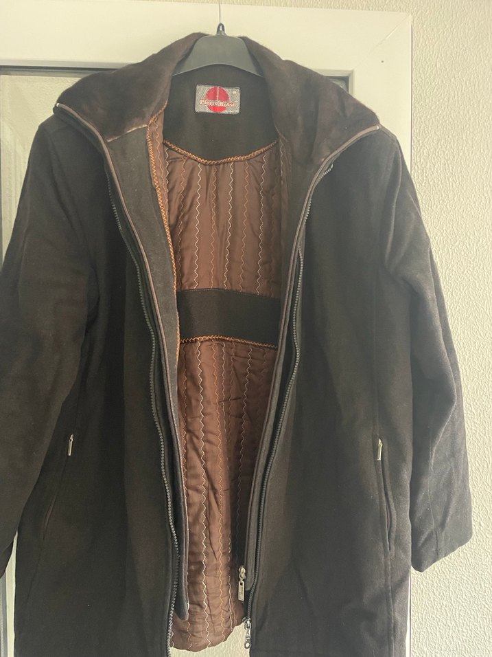 Erkek Kahverengi Midi Fermuarlı Ceket - Görsel 2