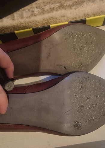 Derinet Bordo Deri Stiletto - Görsel 3