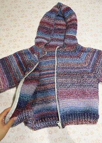 El Örgüsü Kız çocuk hırka/mont - Görsel 3