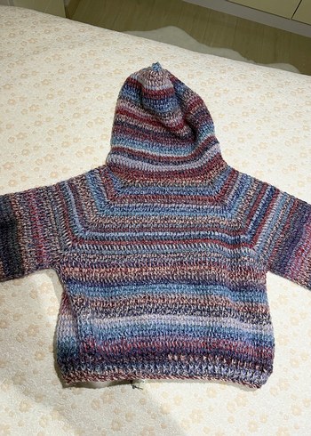 El Örgüsü Kız çocuk hırka/mont - Görsel 4