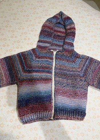 El Örgüsü Kız çocuk hırka/mont - Görsel 2