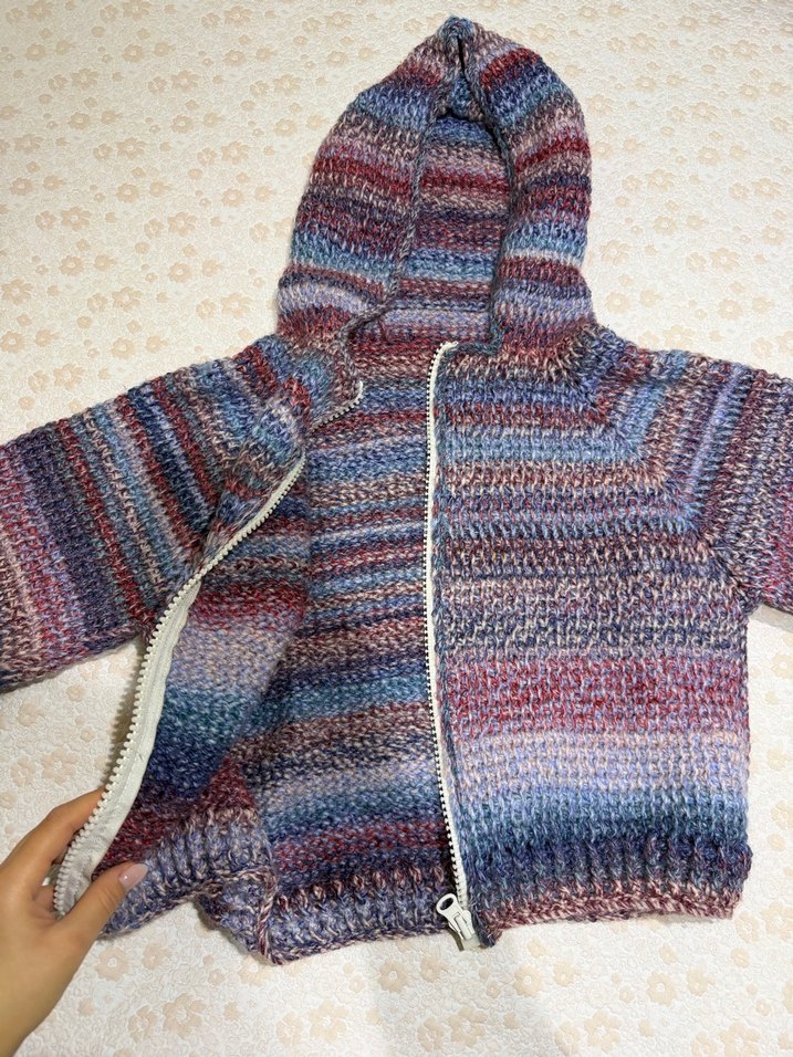 El Örgüsü Kız çocuk hırka/mont - Görsel 3