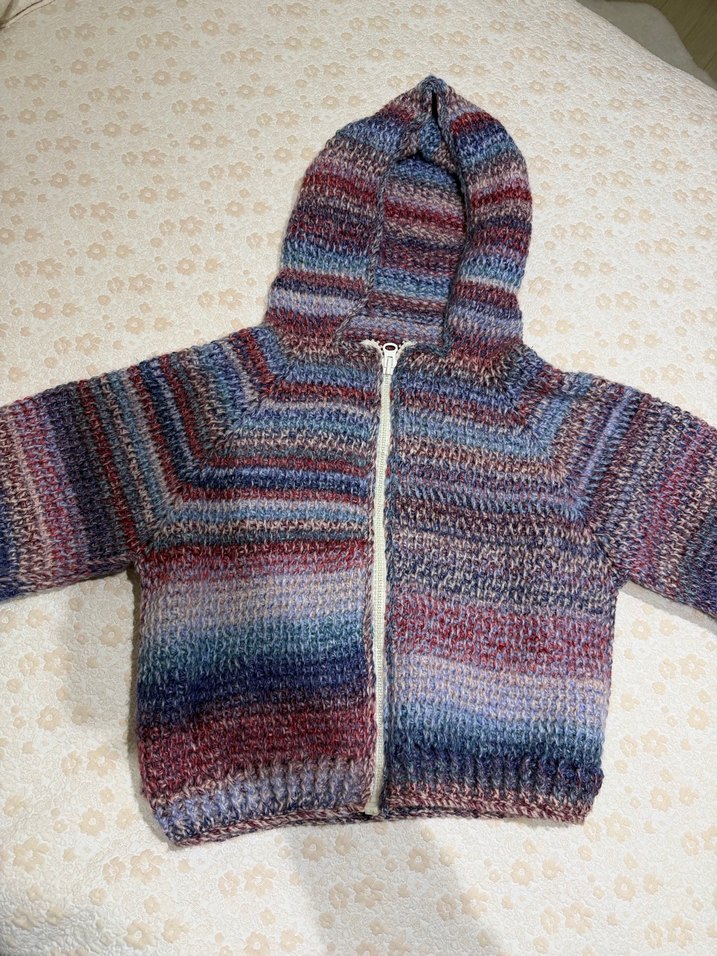 El Örgüsü Kız çocuk hırka/mont - Görsel 2