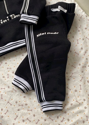 Çocuk Siyah Fermuarlı Eşofman Takımı - Görsel 2