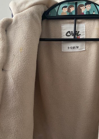 Gri Kürklü Kapüşonlu Çocuk Kabanı - Görsel 4