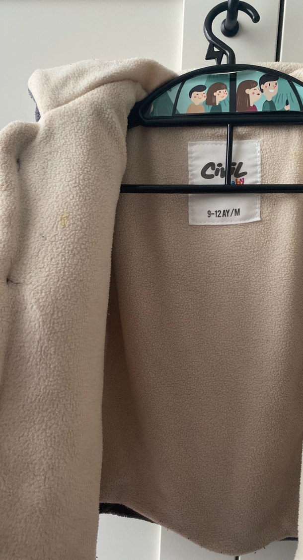Gri Kürklü Kapüşonlu Çocuk Kabanı - Görsel 4