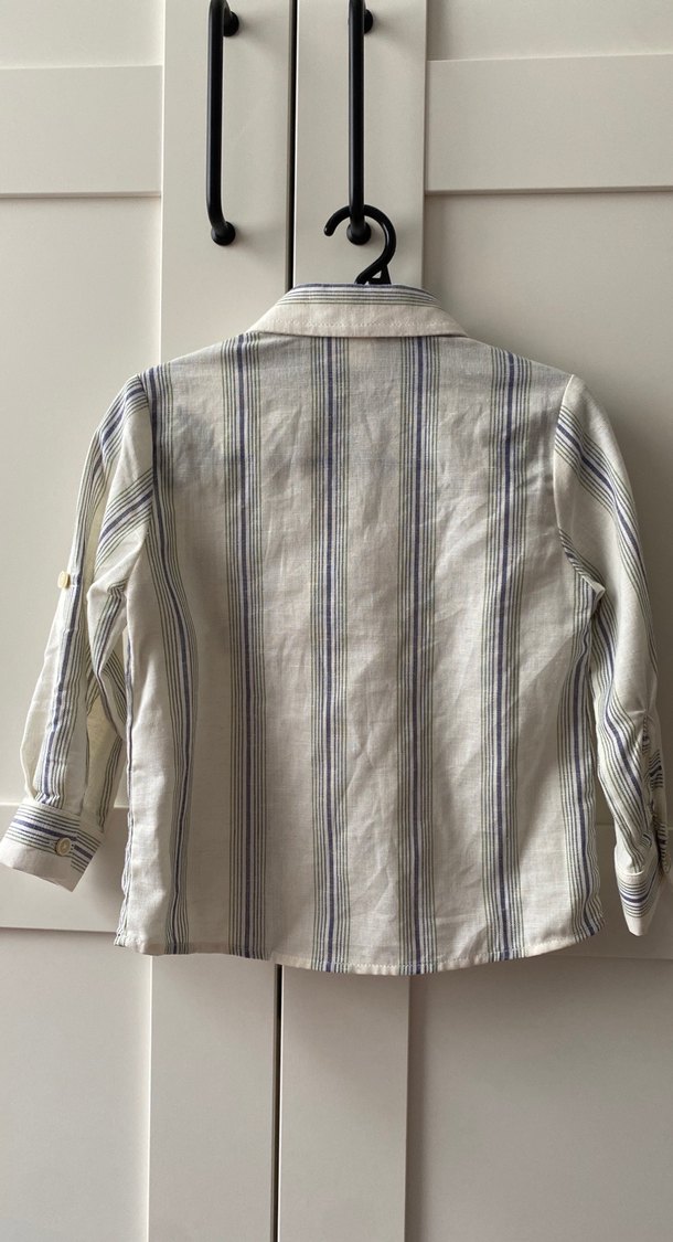 Çizgili Çocuk Gömlek - Görsel 3