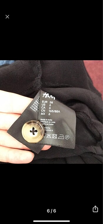 38 Beden siyah Renk H&M siyah bluz