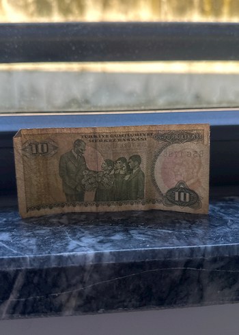 Gri 10 Türk Lirası Eski Banknot - Görsel 2