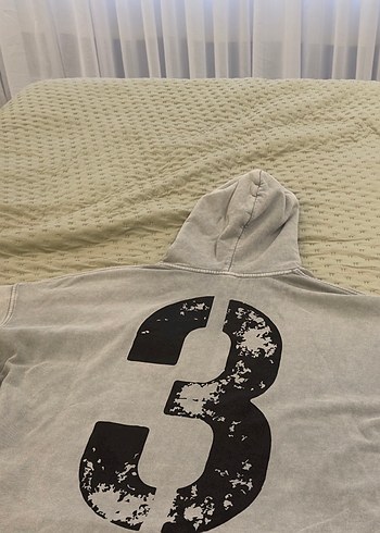 Acid wash crop oversize hoodie - Görsel 2