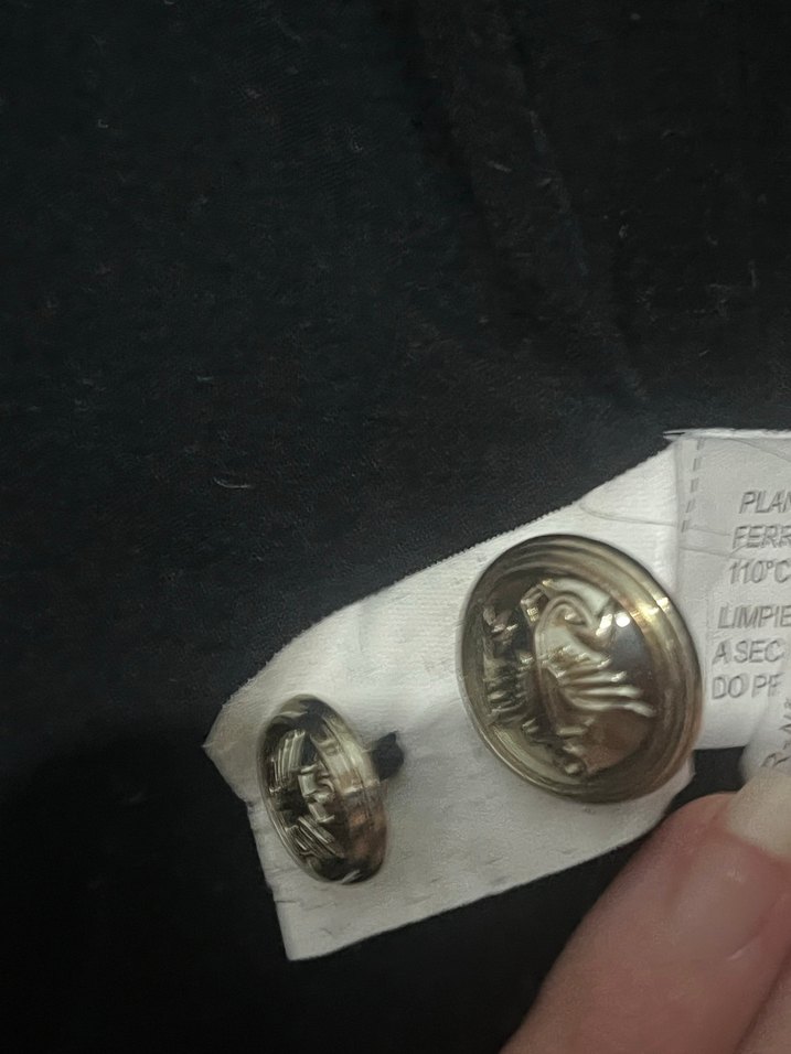 Siyah Çift Düğmeli Kaban Zara - Görsel 4