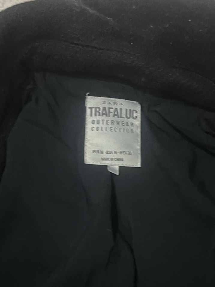 Siyah Çift Düğmeli Kaban Zara - Görsel 3