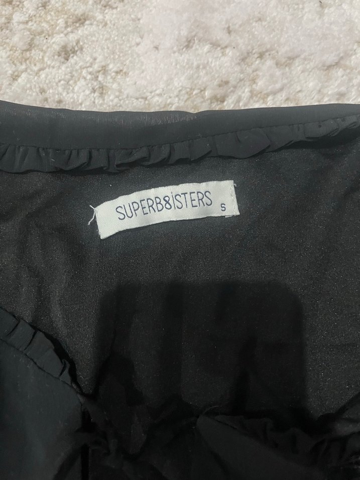 Uzun Kollu Siyah Bohem Elbise - Görsel 2