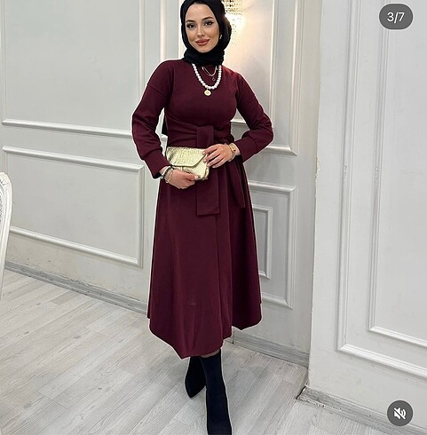 Diğer Bordo elbise