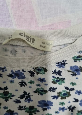 Cigit, kız çocuk, çiçekli pijama takımı - Görsel 5