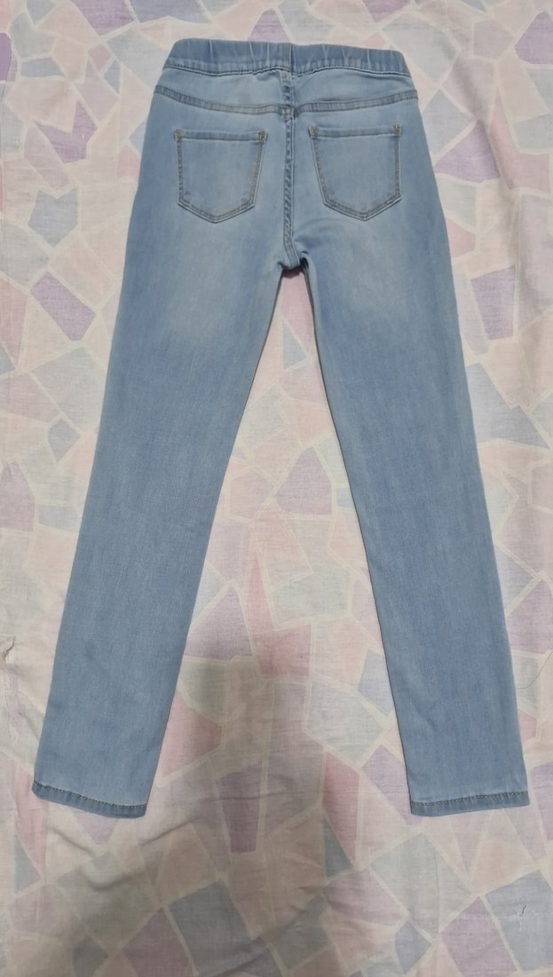 H&M kız çocuk 6/7 yaş beli lastikli dar streç Kot Pantolon - Görsel 2