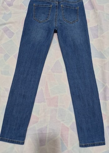 H&M kız çocuk 6/7 yaş beli lastikli dar streç Kot Pantolon - Görsel 2