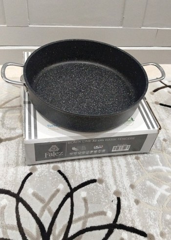 32 cm Siyah Tencere Cam Kapaklı - Görsel 2