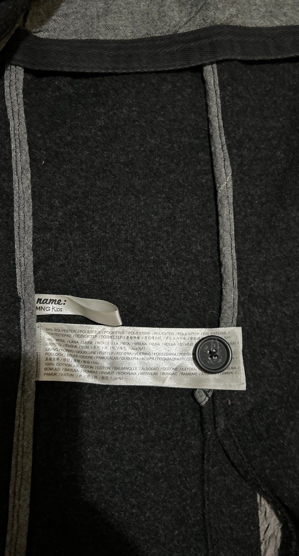 Gri Erkek Çocuk Düğmeli Kaban 7/8 yaş - Görsel 4