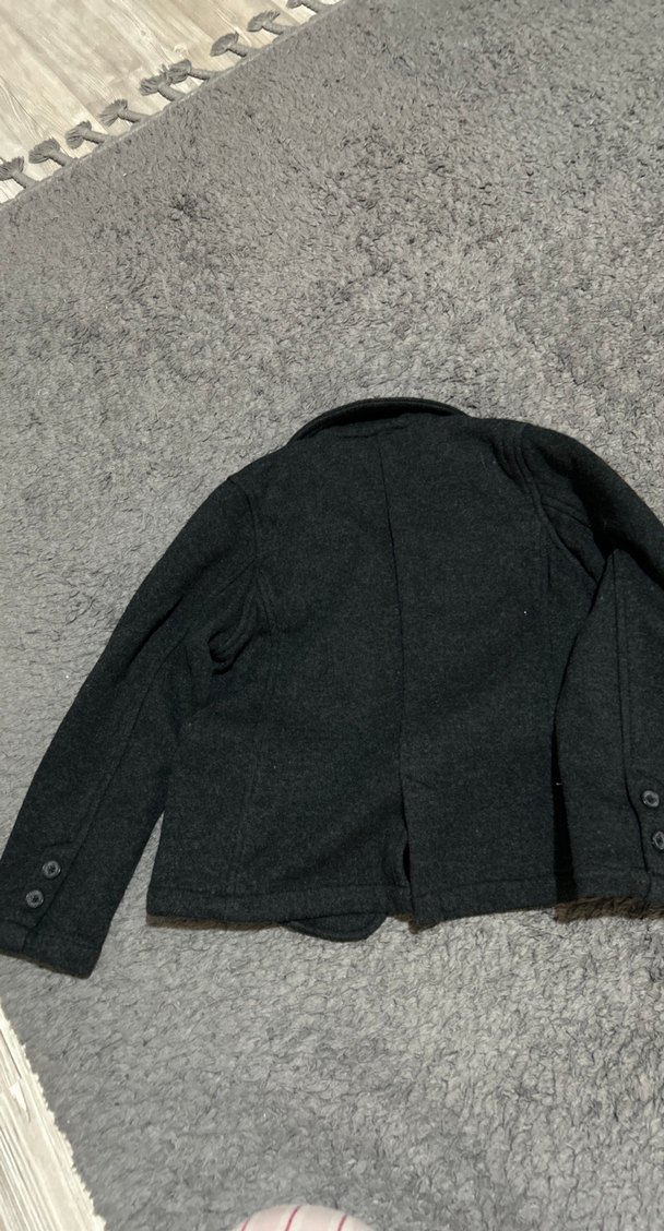 Gri Erkek Çocuk Düğmeli Kaban 7/8 yaş - Görsel 2