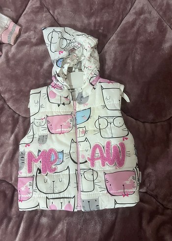 Kız Çocuk Çok Renkli Kürklü Yelek - Görsel 3