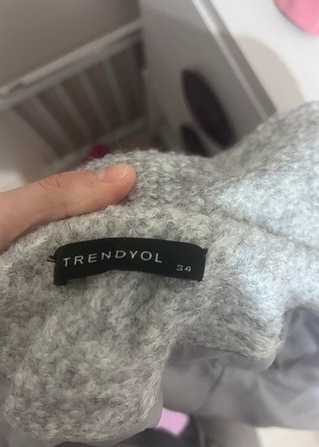 Gri Uzun Kadın Kaban - Görsel 5