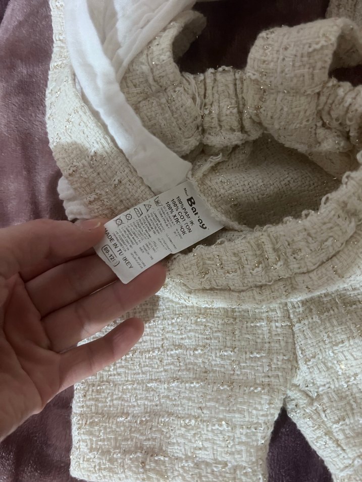 Pamuklu Beyaz Dantelli Kız Takımı - Görsel 2