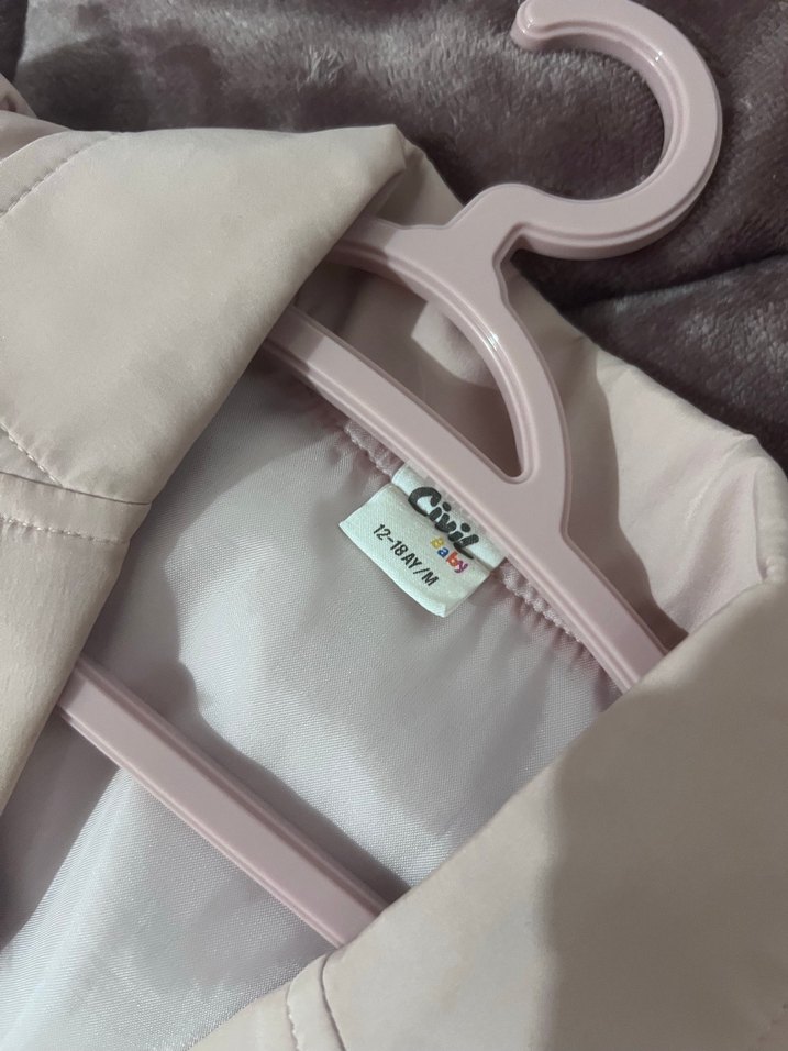 Bej Kemerli Düğmeli Kız Ceketi - Görsel 2