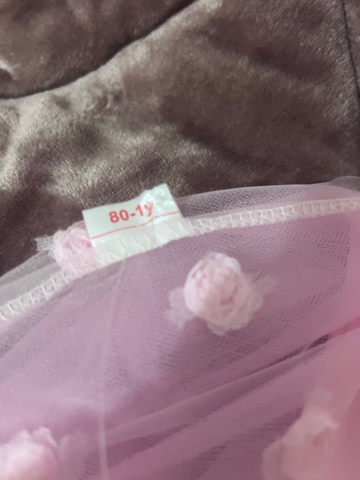 Pembe Nakışlı Kolsuz Kız Çocuk Elbise - Görsel 4