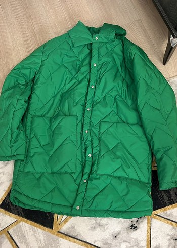 All Saints Canli Yesil Kapitone Sisme Mont
