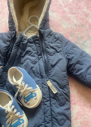 Fermuarlı Mavi Erkek Bebek Tulum - Görsel 3