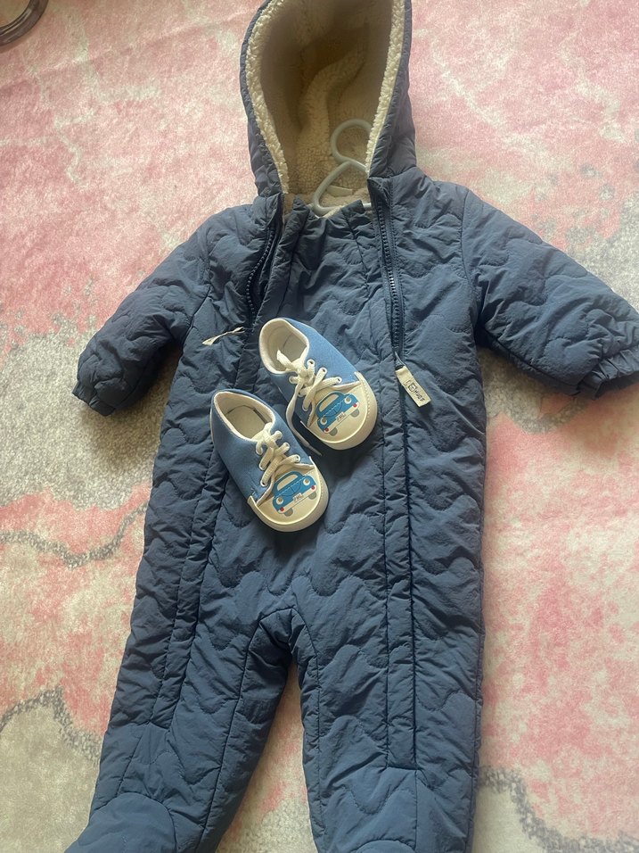 Fermuarlı Mavi Erkek Bebek Tulum - Görsel 2