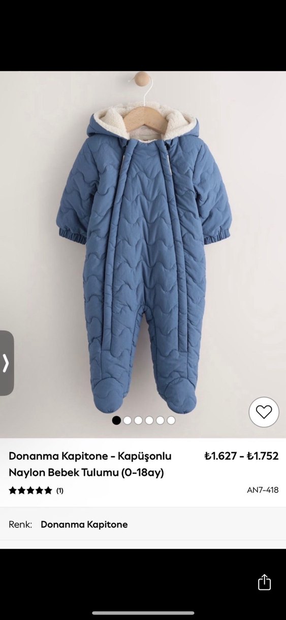 Fermuarlı Mavi Erkek Bebek Tulum - Görsel 5