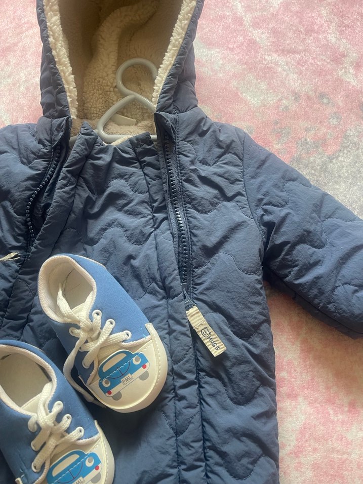 Fermuarlı Mavi Erkek Bebek Tulum - Görsel 3