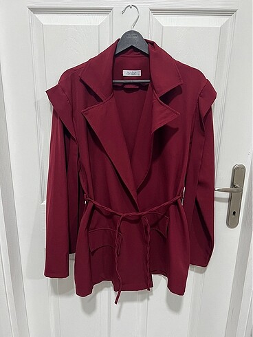 Trendyol & Milla Bordo ip detaylı blazer ceket