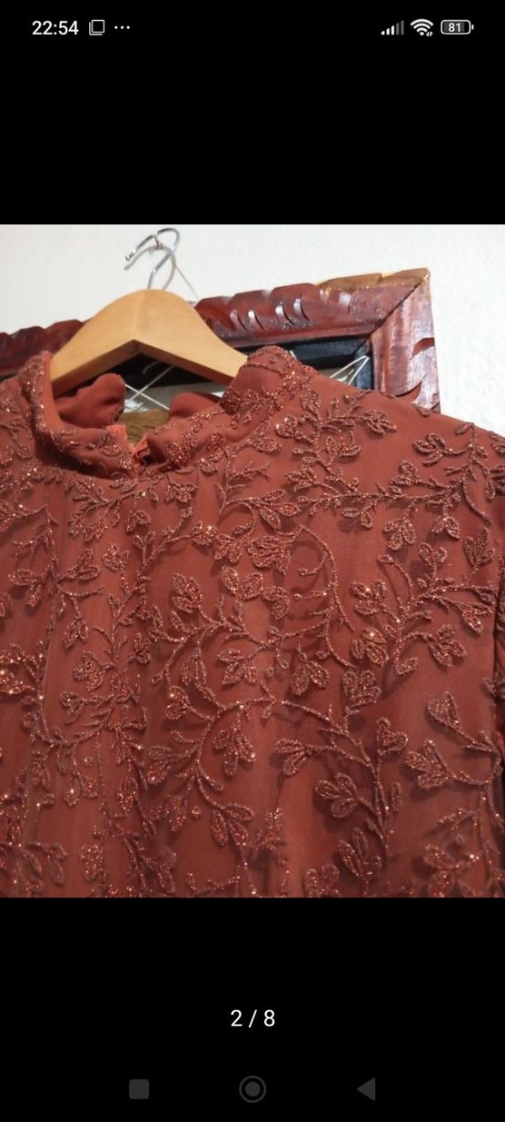 bakır rengi abiye - Görsel 4