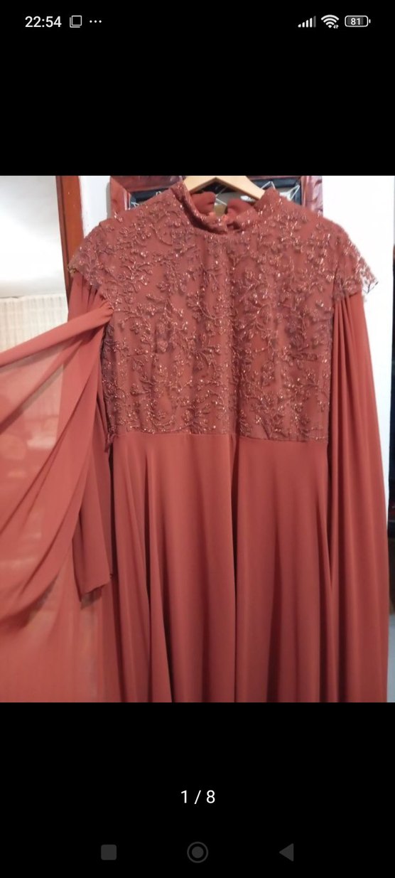 bakır rengi abiye - Görsel 3