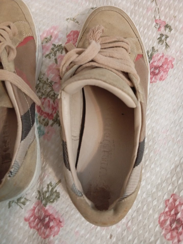 Bej Süet Kadın Dolgu Topuk Spor Ayakkabı - Görsel 3