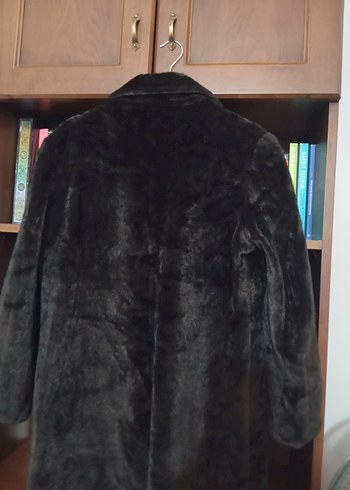 Düğmeli Kahverengi Kadın Kaban - Görsel 3