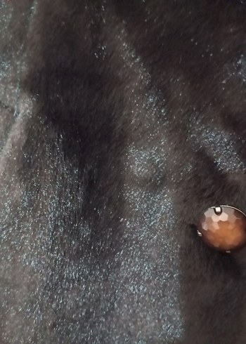 Düğmeli Kahverengi Kadın Kaban - Görsel 5