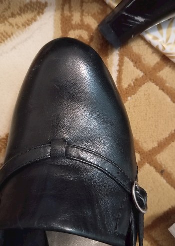 Kadın Siyah  deri Stiletto - Görsel 5