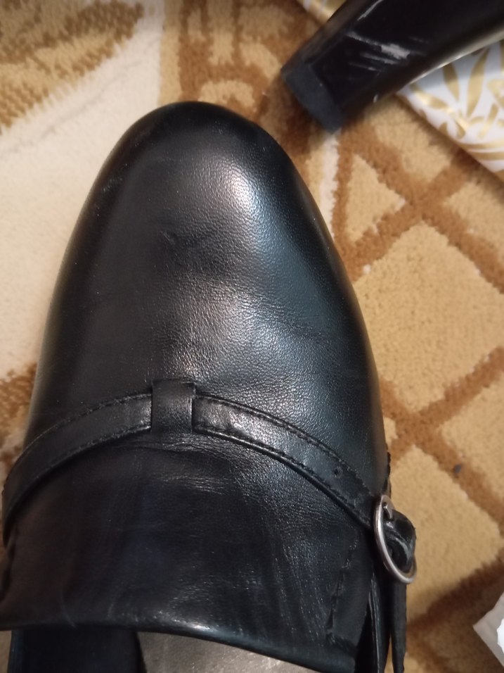 Kadın Siyah  deri Stiletto - Görsel 5