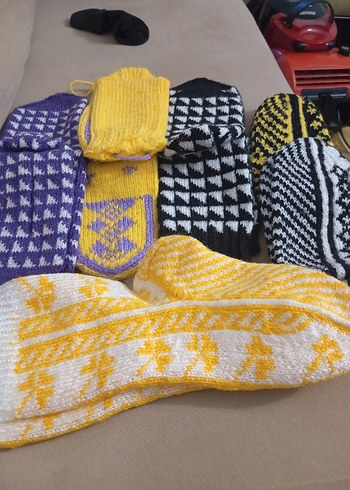 Mor Örgü Kız Çorabı - Görsel 4